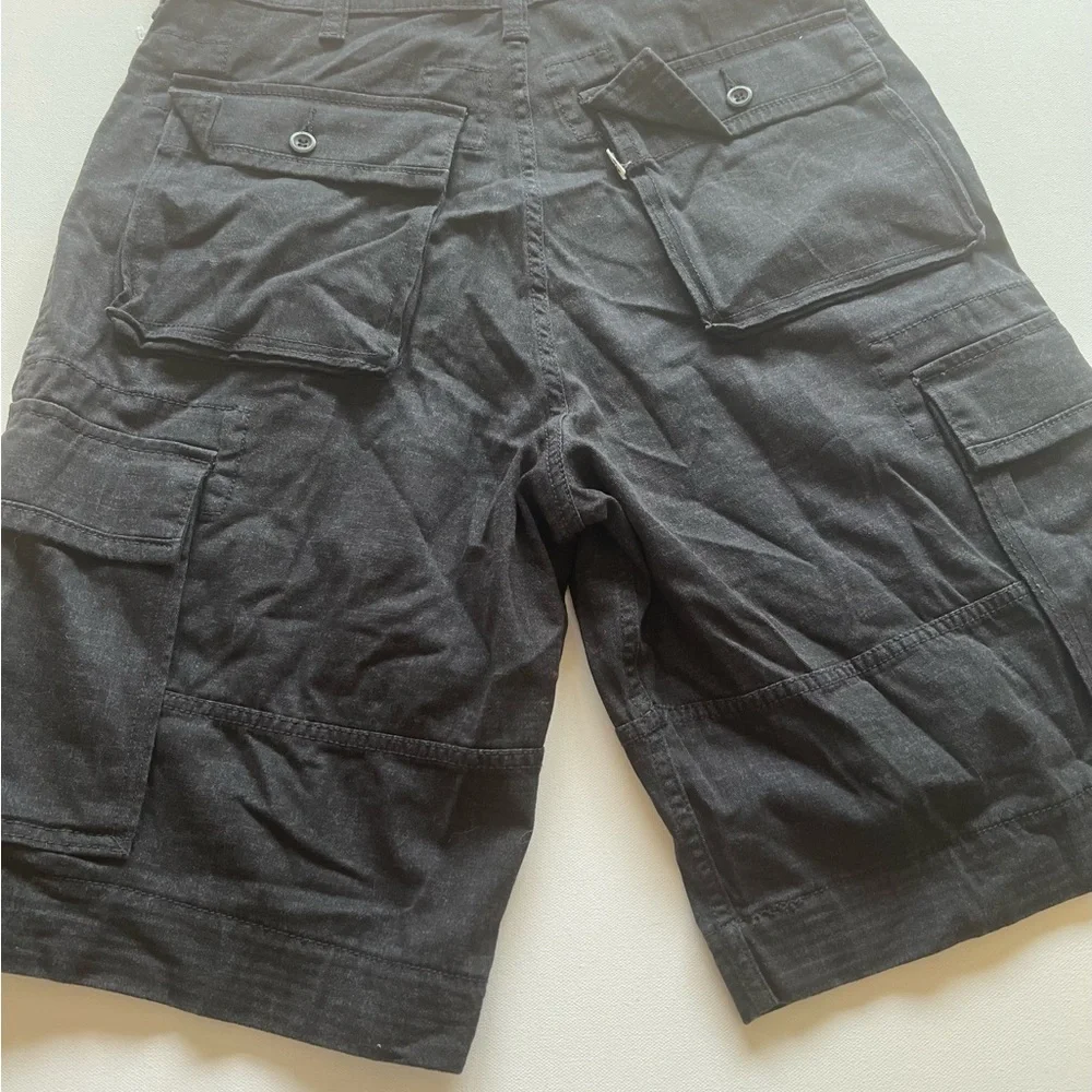 Levis‎ Men's Cargo Shorts Size 32x11 Black Baggy Cotton Skater 2014 Y2K Grunge
